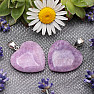 Violet quartz pendant Heart 2.4 cm