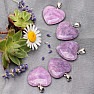 Violet quartz pendant Heart 2.4 cm