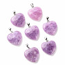 Violet quartz pendant Heart 2.4 cm