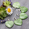 Quartz green pendant Heart 2.4 cm