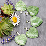 Quartz green pendant Heart 2.4 cm