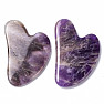 Gua sha made of amethyst heart shape