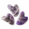 Gua sha made of amethyst heart shape