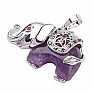 Amethyst pendant Elephant