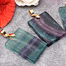 Fluorite pendant Rectangle handle gold color