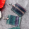 Fluorite pendant Rectangle handle silver color