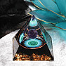 Orgonite pyramid with black agate