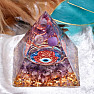 Hamsa Orgonite Pyramid with Amethyst