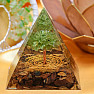 Orgonite Pyramid Olivine Tree of Life with Spiral