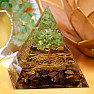 Orgonite Pyramid Olivine Tree of Life with Spiral