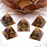 Orgonite pyramid with tiger's eye small