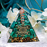 Orgonite Pyramid Hexagram with Malachite and Crystal Crystal