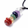 Chakra pendant with waxed string