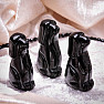 Labrador figurine made of black agate