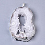 Agate drusen pendant with crystal crystal