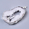 Agate drusen pendant with crystal crystal