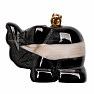 Agate black elephant pendant