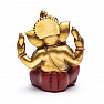 Feng Shui statuette of Ganesha in gold color 18 cm