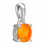 Mandarin garnet pendant silver Ag 925 PBC202-OGF