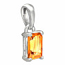 Mandarin garnet pendant silver Ag 925 PBC203-OGF