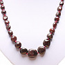 Garnet necklace made of pebbles