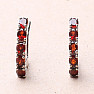 Silver earrings with cut garnets Ag 925 015915 GT