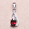 Silver pendant with garnet and zircons Ag 925 020065 GT