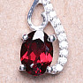 Silver pendant with garnet and zircons Ag 925 020065 GT