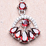 Silver pendant with garnet and zircons Ag 925 020118 GT