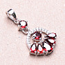 Silver pendant with garnet and zircons Ag 925 020118 GT