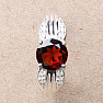 Silver ring with cut garnet and zircons Ag 925 026068 GT