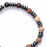 Bracelet made of wooden beads and hematite