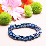 Hematite bracelet folded titanium blue