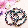 Hematite rainbow bracelet made of beads 11 mm