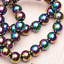 Hematite rainbow bracelet made of beads 11 mm