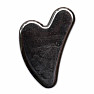 Heart shape set of massage roller and gua sha made of hematite