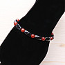 Twist hematite bracelet with carnelian beads