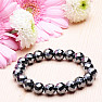 Hematite cut bracelet made of beads 10 mm