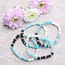 Hemimorphite luxury beaded bracelet with lava