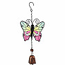 Chimes metal Wine-green butterfly with a bell