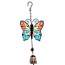 Chime metal Yellow-orange-blue butterfly with a bell