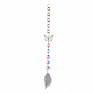 Feng Shui curtain with rainbow crystals Butterfly and leaf