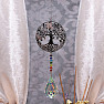 Tree of life chakra Feng Shui window curtain made of metal and rainbow crystal