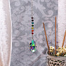 Chakra drop Feng Shui window curtain made of glass and rainbow crystal