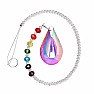 Drop chakra Feng Shui window curtain made of glass with a rainbow drop