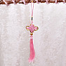 Feng Shui protective pink curtain with traditional knot