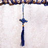 Feng Shui protective blue curtain with traditional knot