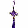 Feng Shui protective purple curtain with traditional knot