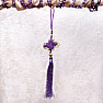 Feng Shui protective purple curtain with traditional knot