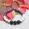 Amethyst, howlite and lava bracelet RB Design 35